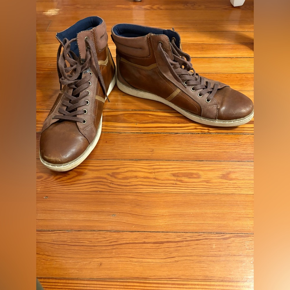 Sonoma Men’s Leather Lace Up Boot - brown size 12